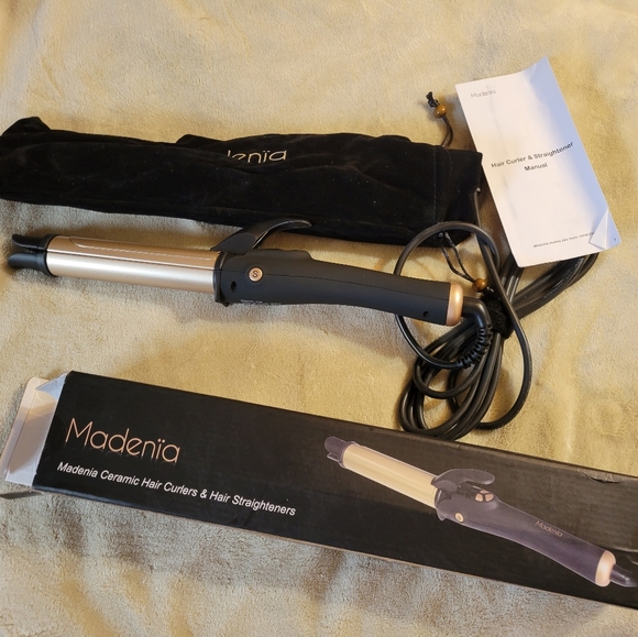 NIB MODINIA CERAMIC CURLER AND STRAIGHTENER. NEVER OPENED EXCEPT FOR PICS. - Picture 2 of 5